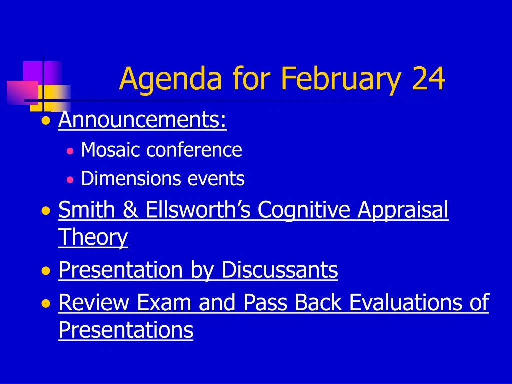 agenda for february 24