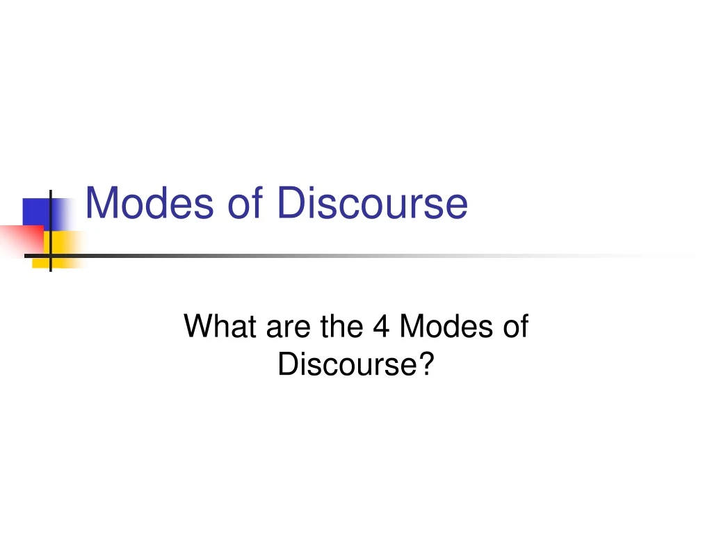 modes of discourse