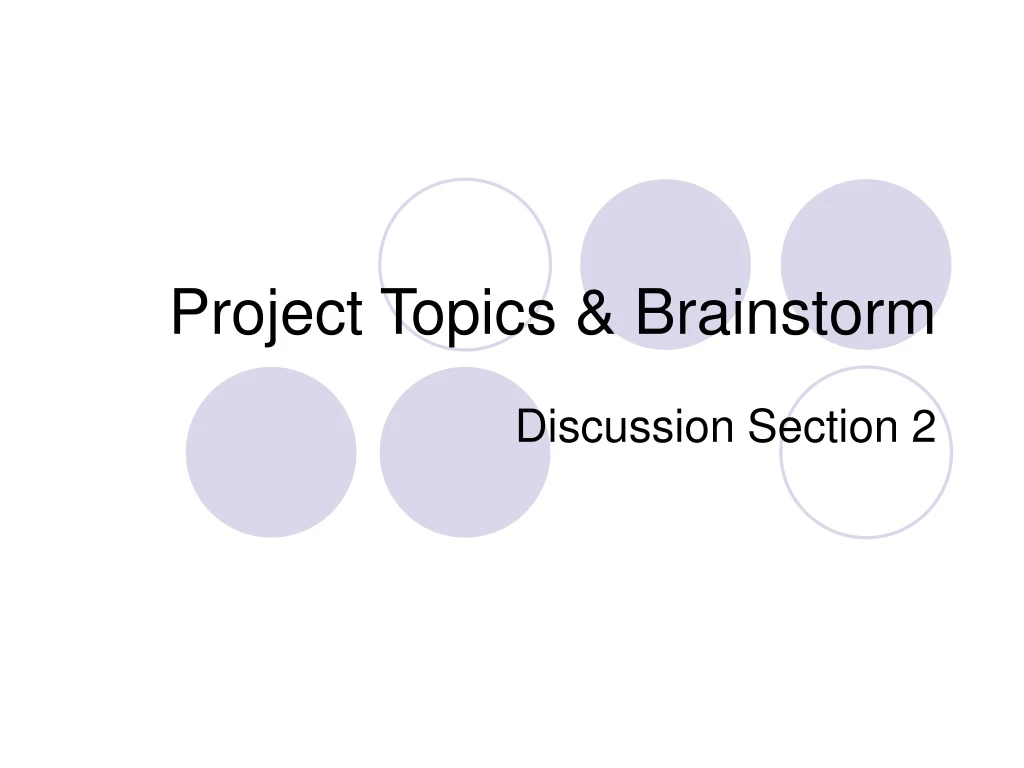 project topics brainstorm