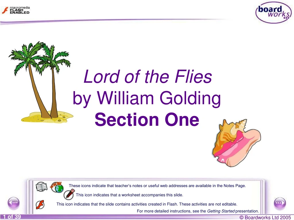 lord of the flies by william golding section one