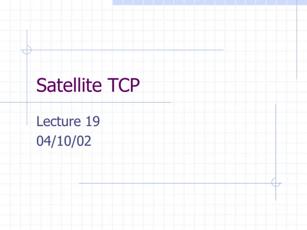 Satellite TCP