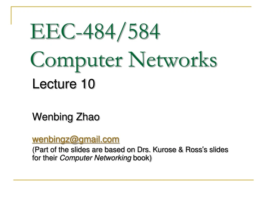 eec 484 584 computer networks