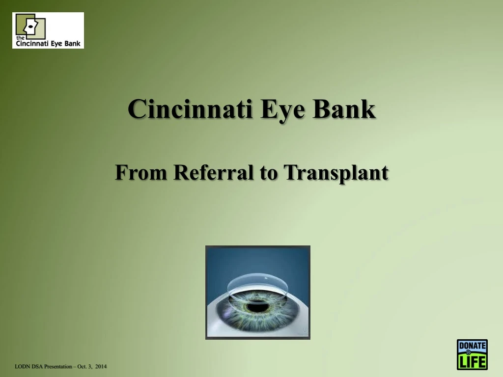 cincinnati eye bank from referral to transplant