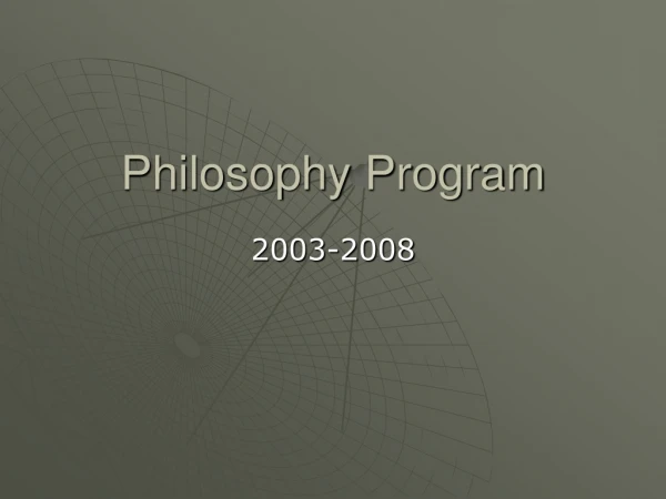 Philosophy Program