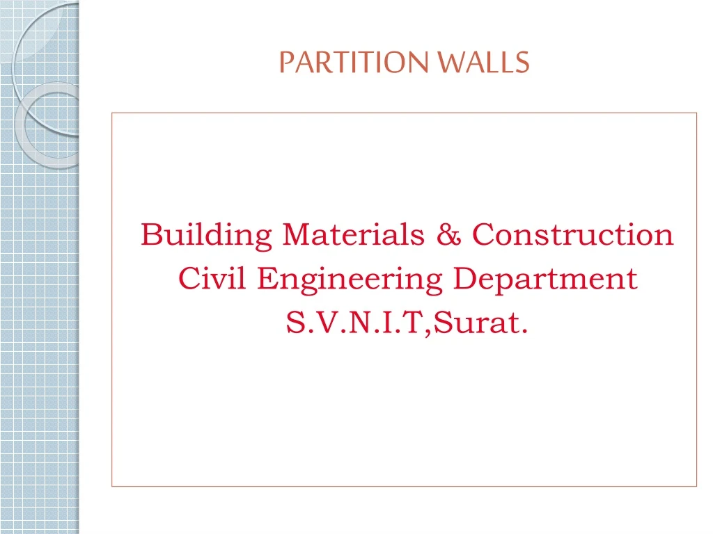 partition walls