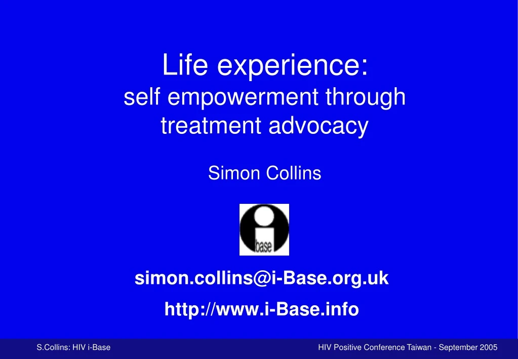 simon collins@i base org uk http www i base info