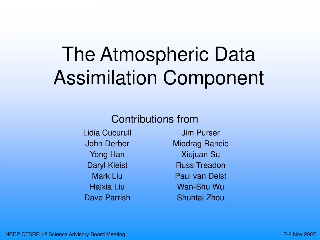 the atmospheric data assimilation component