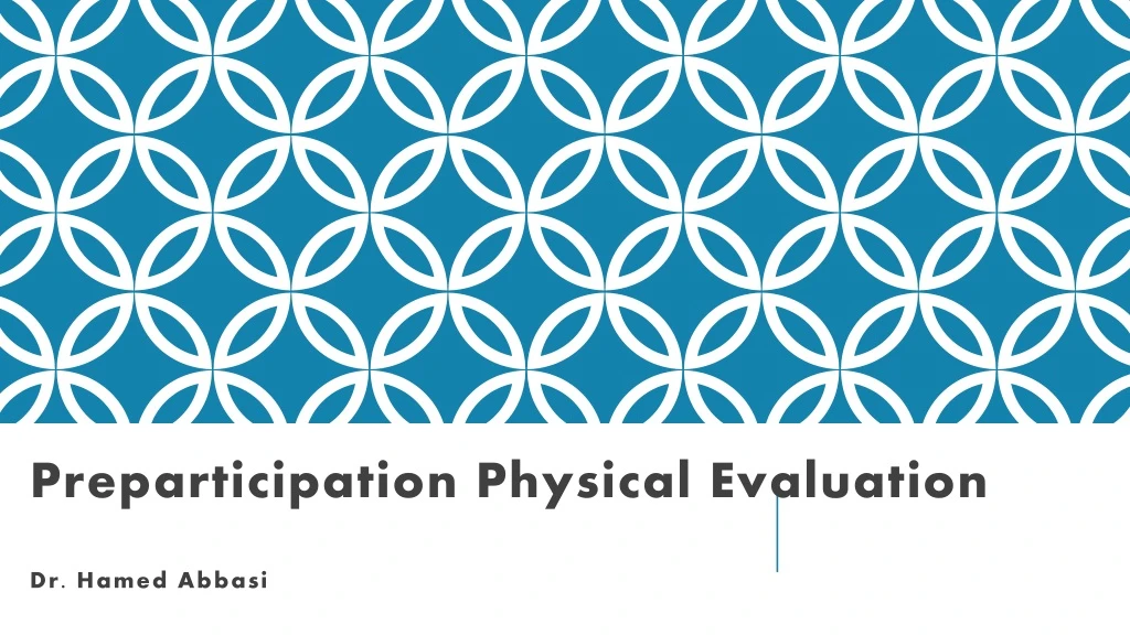preparticipation physical evaluation dr hamed abbasi