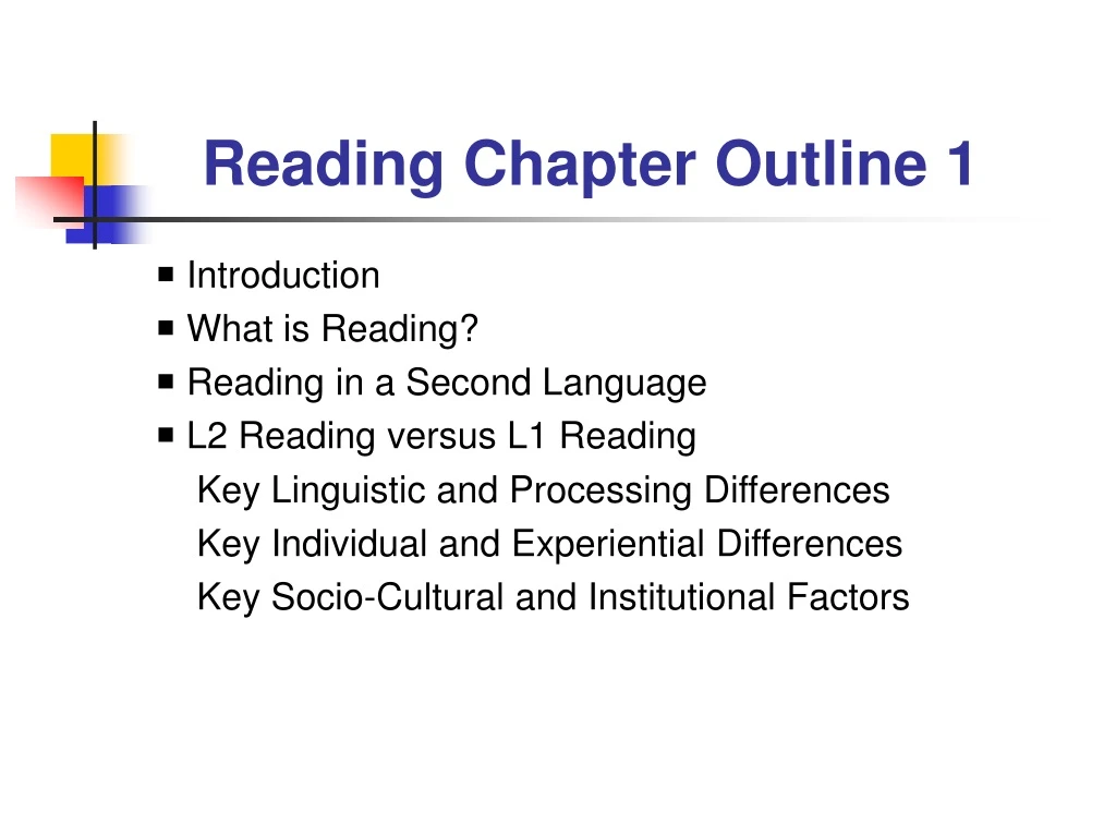 reading chapter outline 1