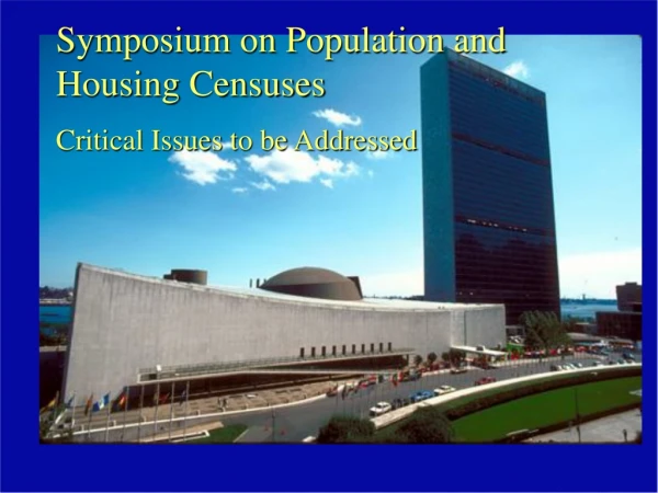 Symposium on Population and Housing Censuses