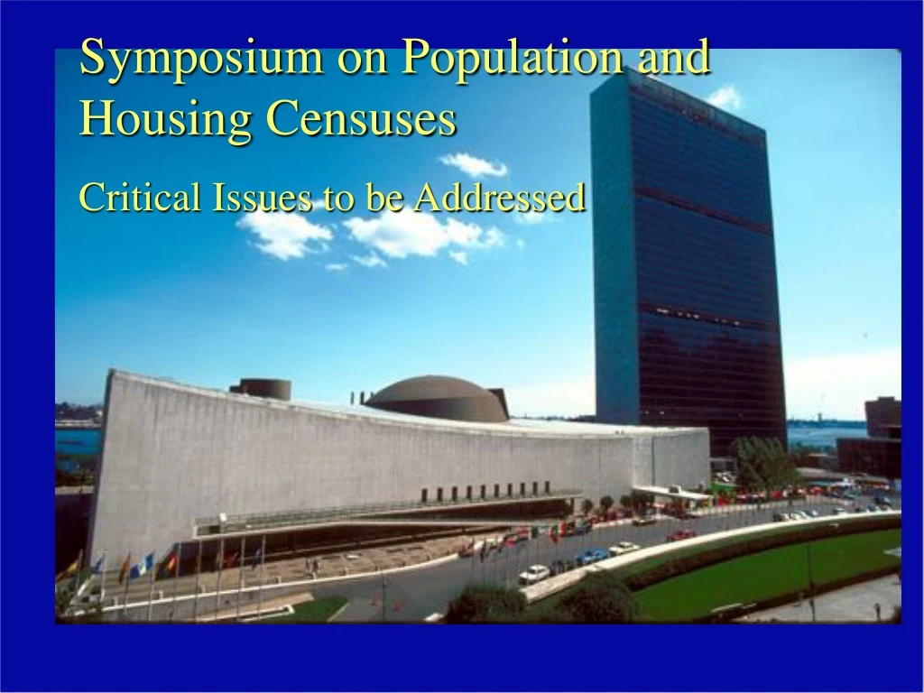 symposium on population and housing censuses