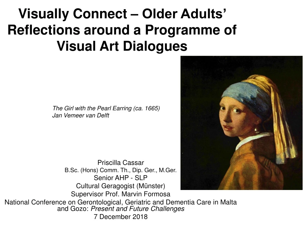 visually connect older adults reflections around a programme of visual art dialogues