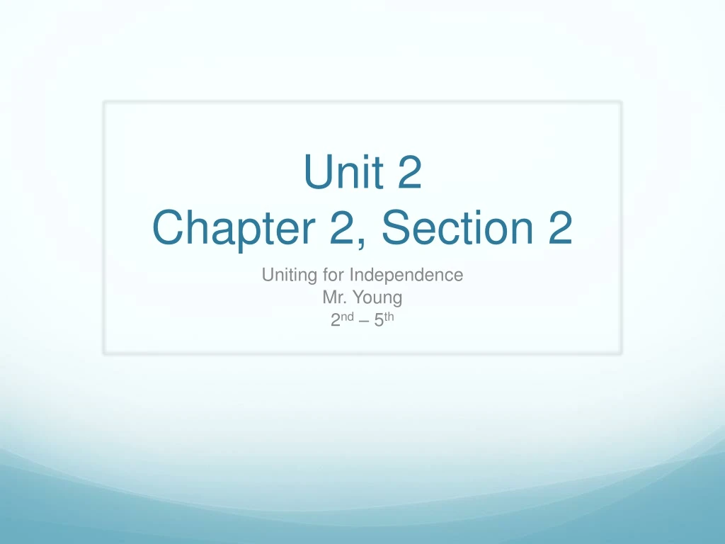unit 2 chapter 2 section 2