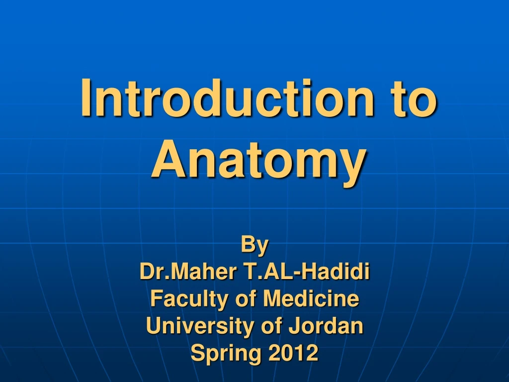 introduction to anatomy