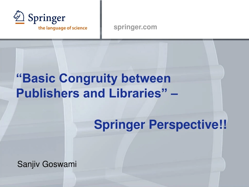 basic congruity between publishers and libraries