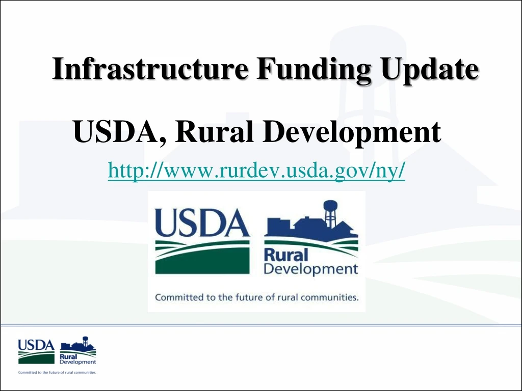 infrastructure funding update