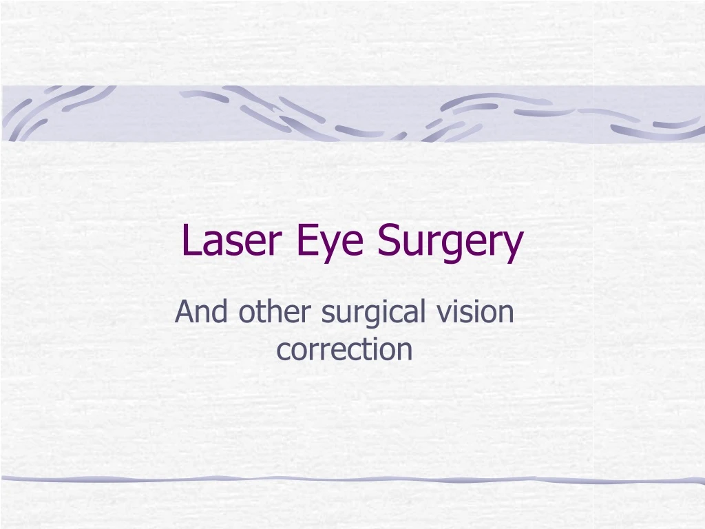 laser eye surgery