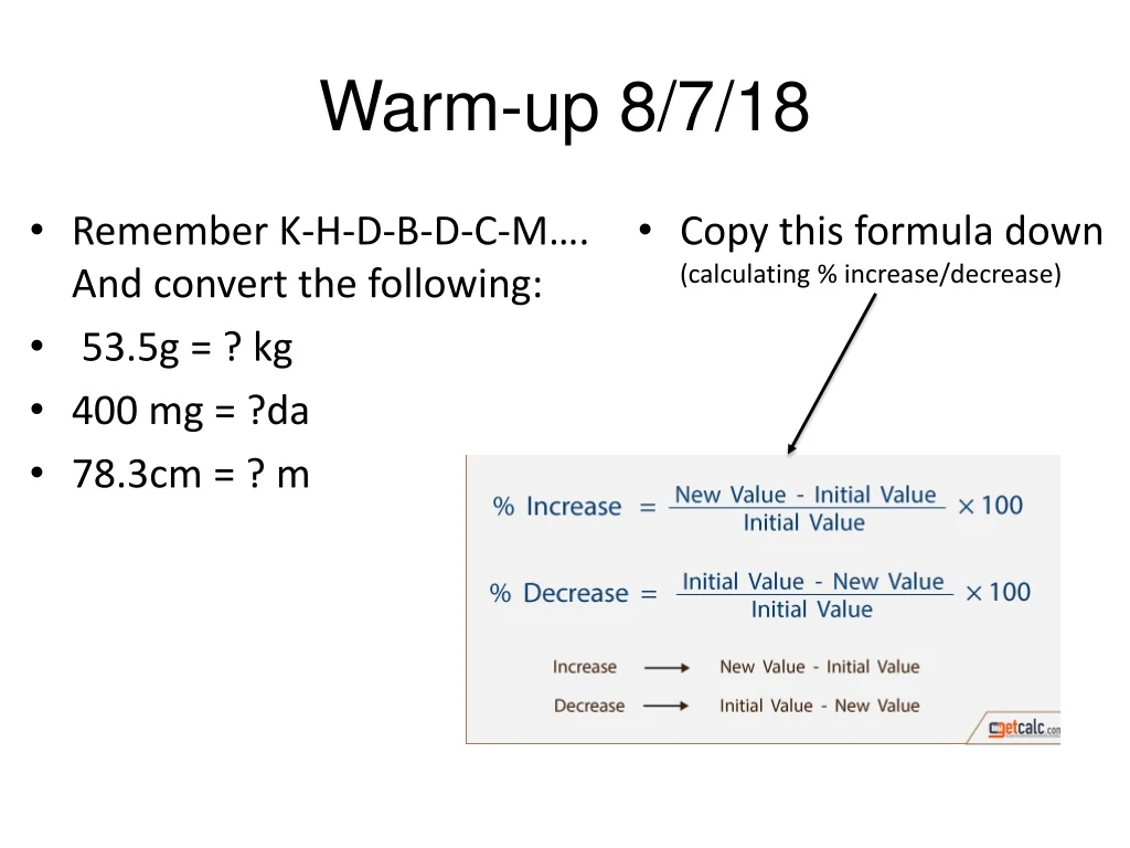 warm up 8 7 18