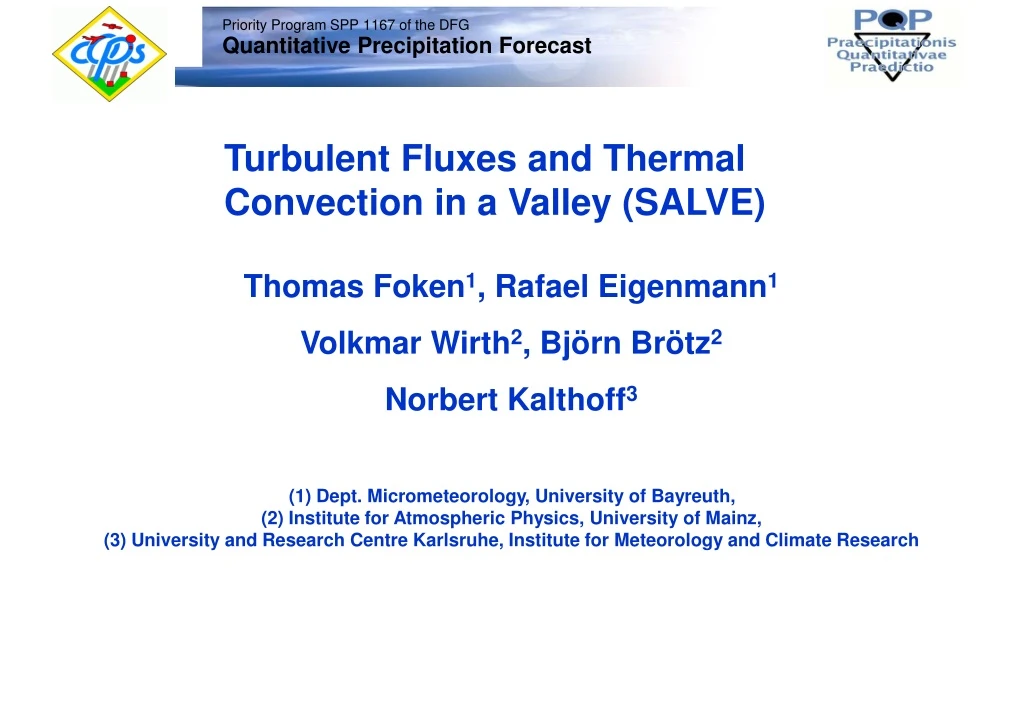 turbulent fluxes and thermal convection