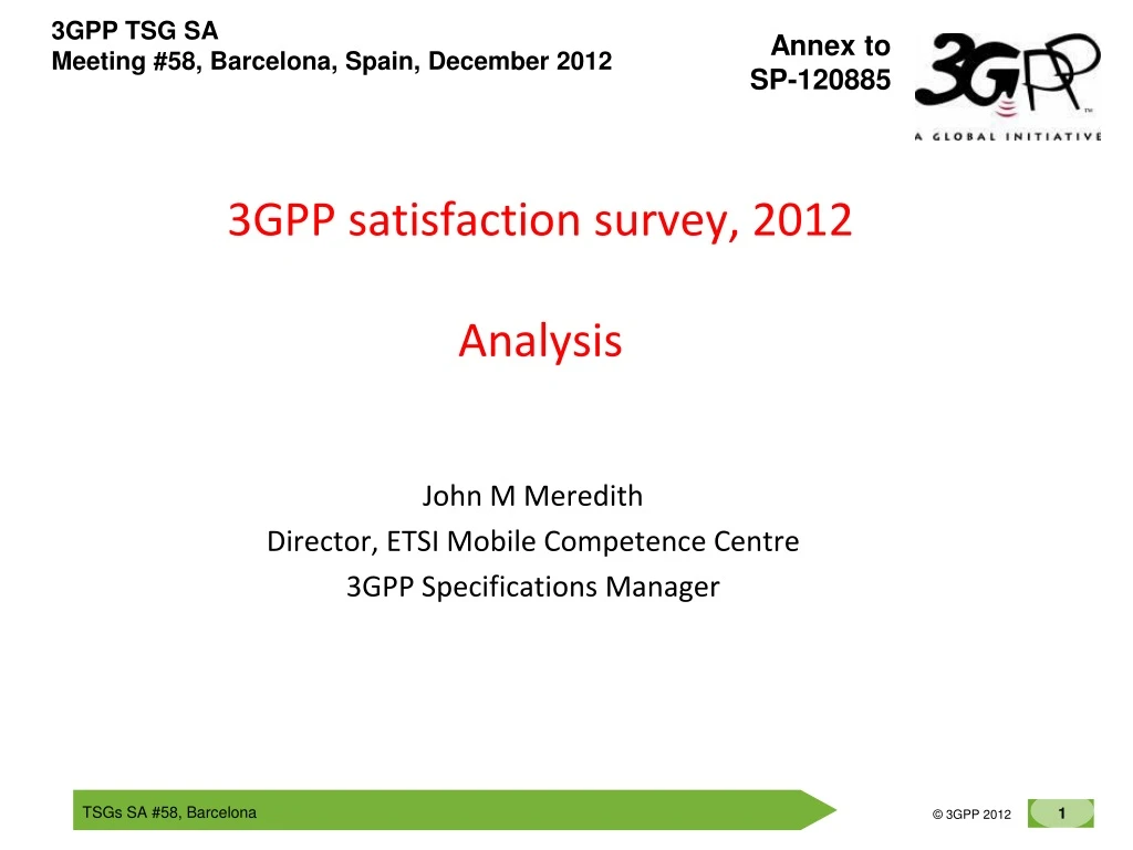 3gpp satisfaction survey 2012 analysis
