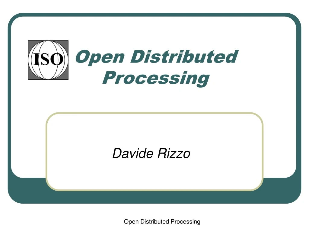 open distributed processing