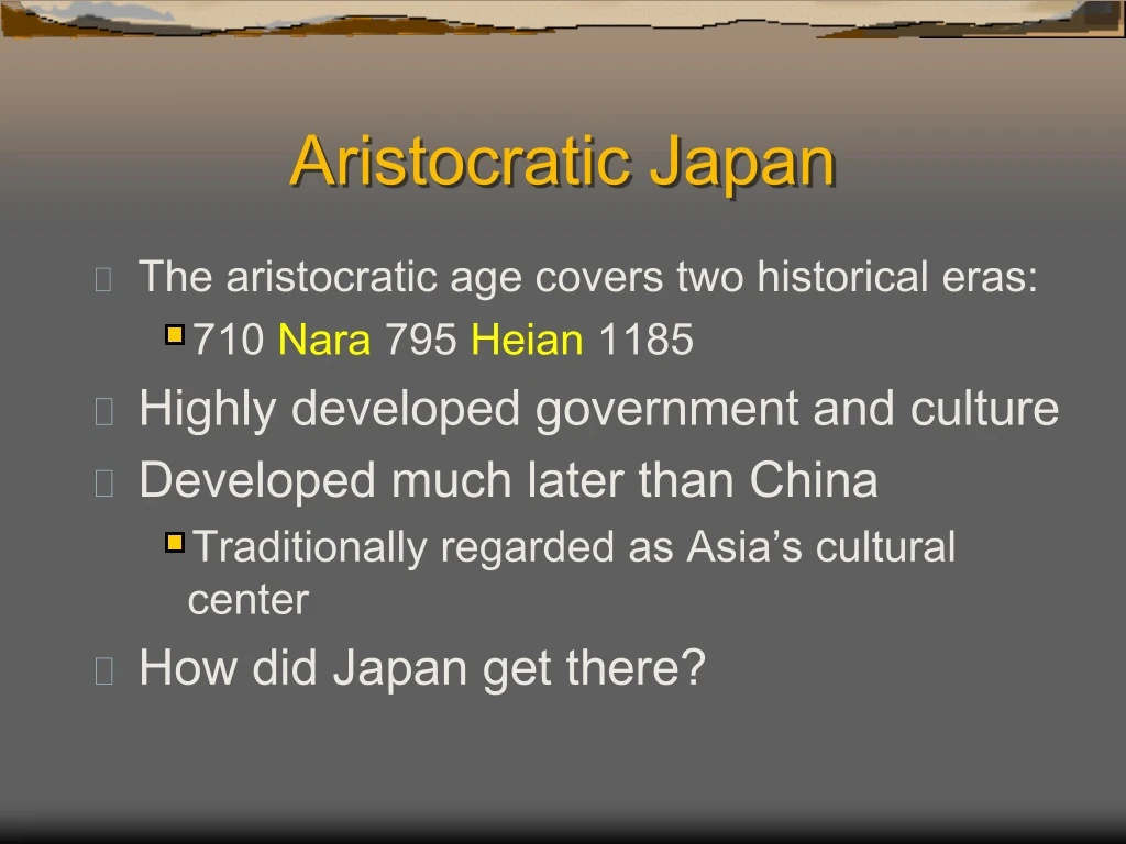 aristocratic japan