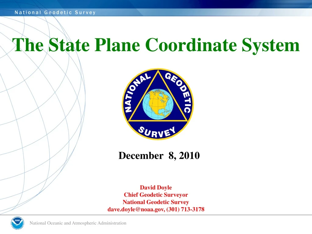 the state plane coordinate system