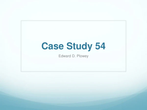 Case Study 54