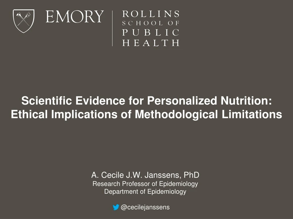 scientific evidence for personalized nutrition ethical implications of methodological limitations