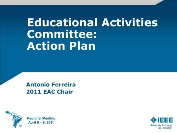 Educational Activities Committee: Action Plan