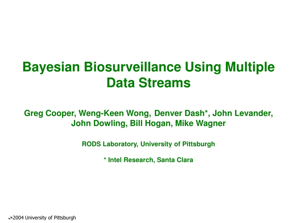 bayesian biosurveillance using multiple data