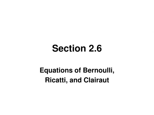 Section 2.6