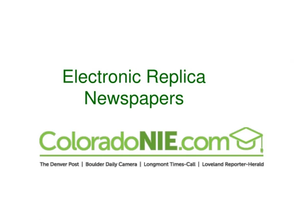 Electronic Replica Newspapers