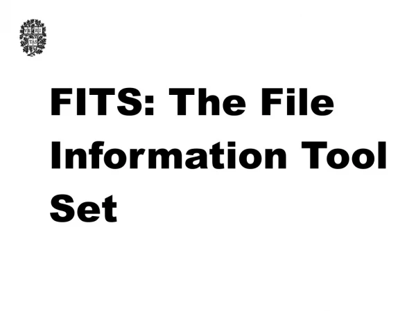 FITS: The File Information Tool Set