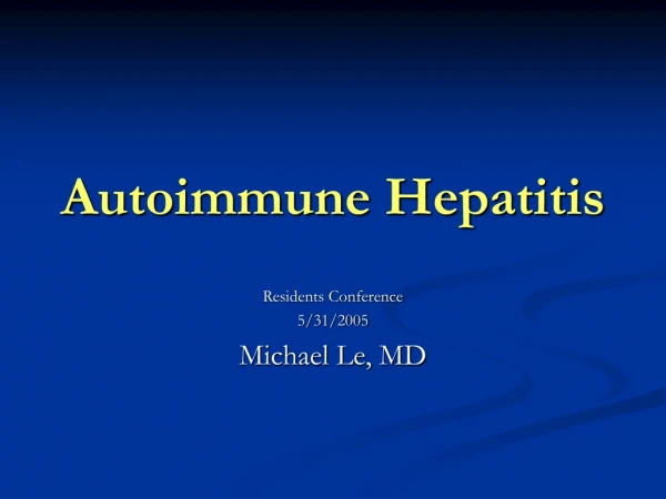 Autoimmune Hepatitis