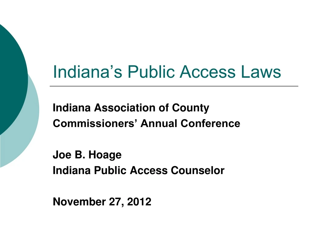 indiana s public access laws