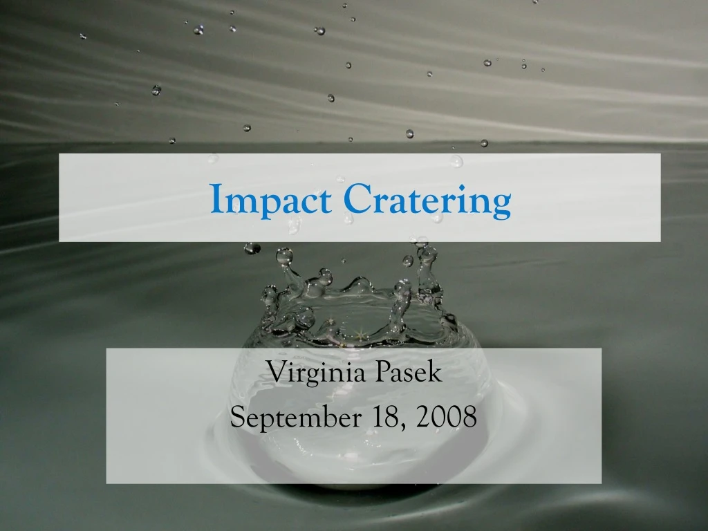 impact cratering