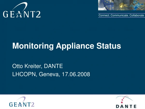 Monitoring Appliance Status