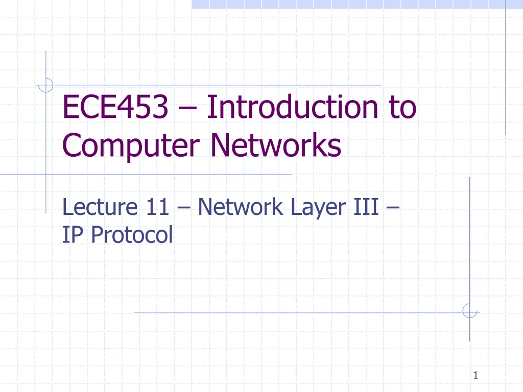 ece453 introduction to computer networks