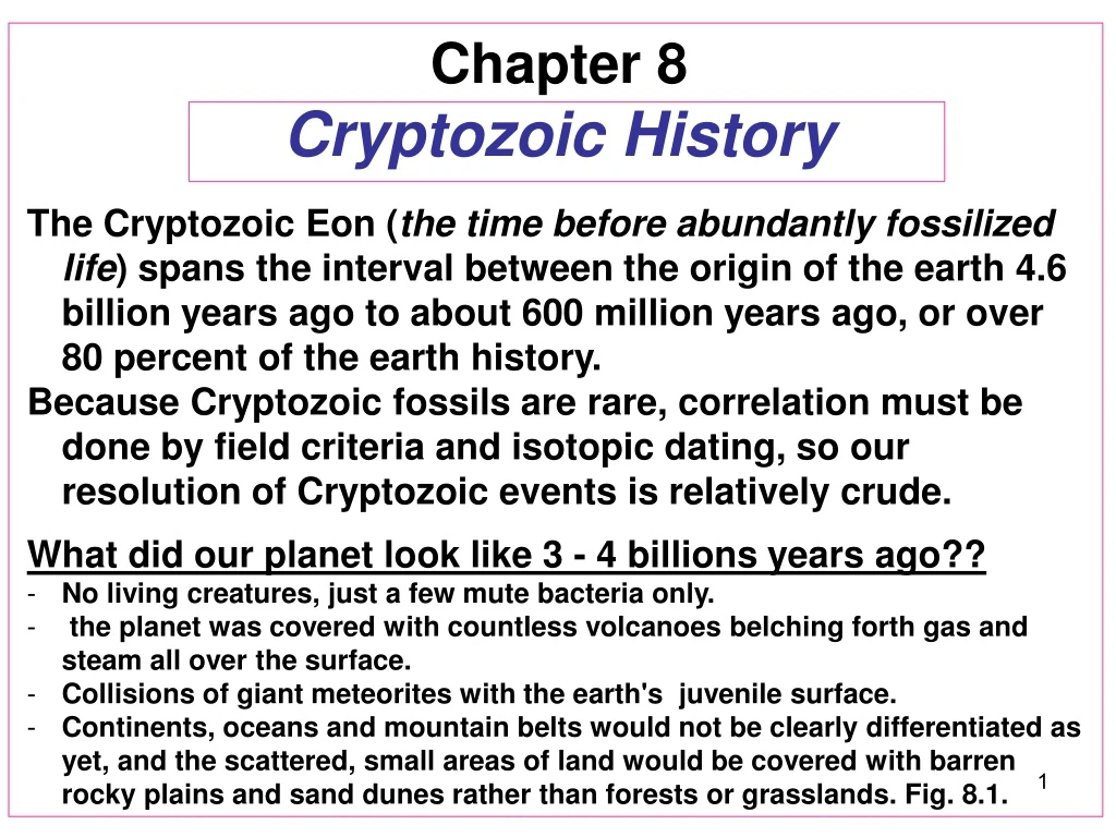 chapter 8 cryptozoic history the cryptozoic