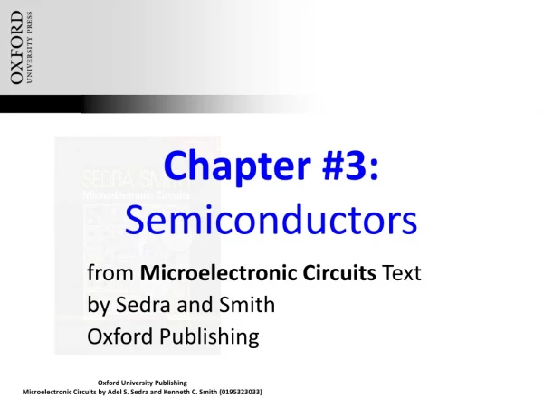 Chapter #3:  Semiconductors