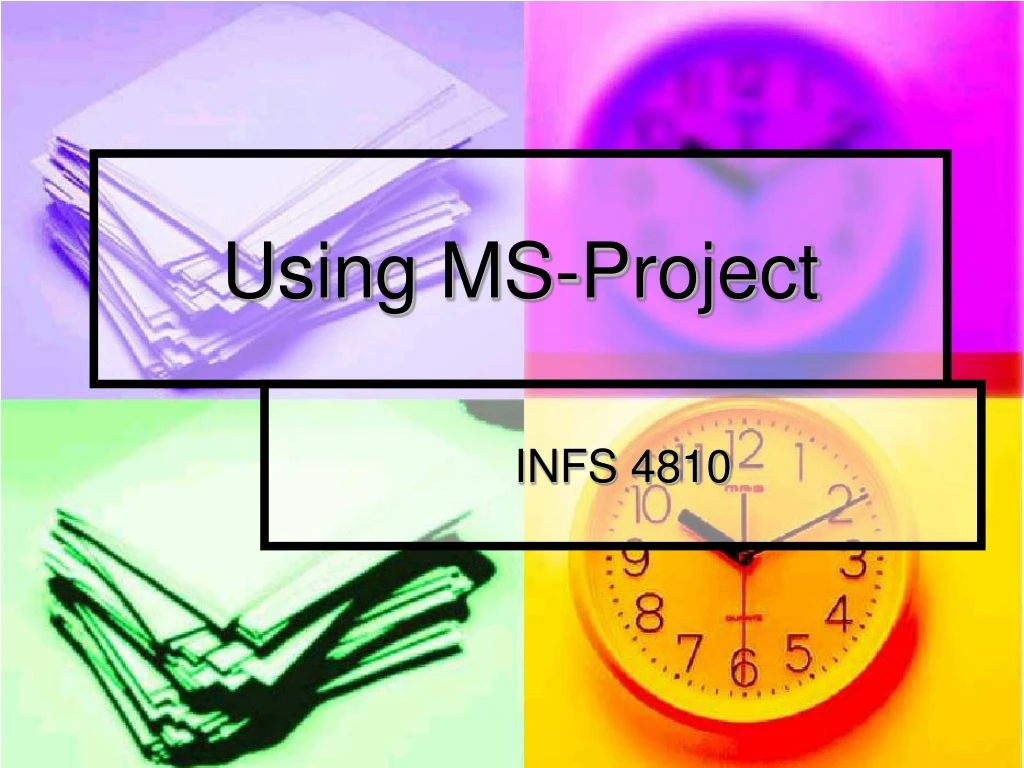 using ms project