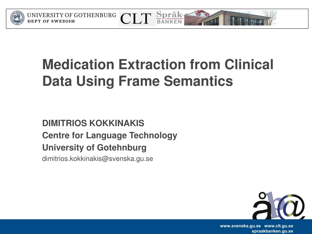medication extraction from clinical data using frame semantics