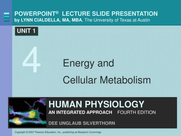 Energy and  Cellular Metabolism