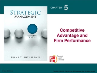 Competitive Advantage and              Firm Performance