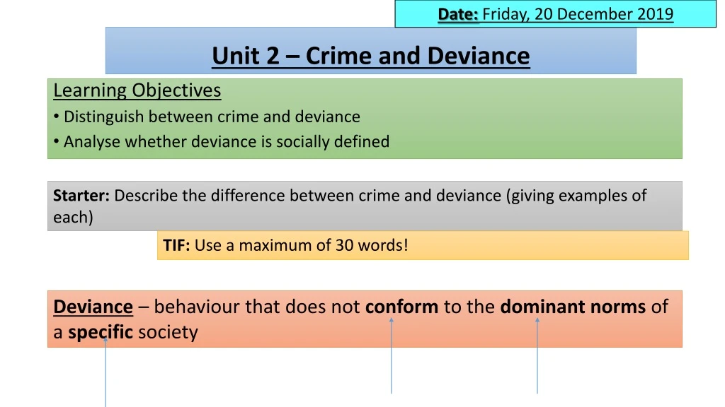 unit 2 crime and deviance