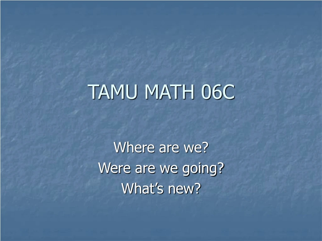 tamu math 06c