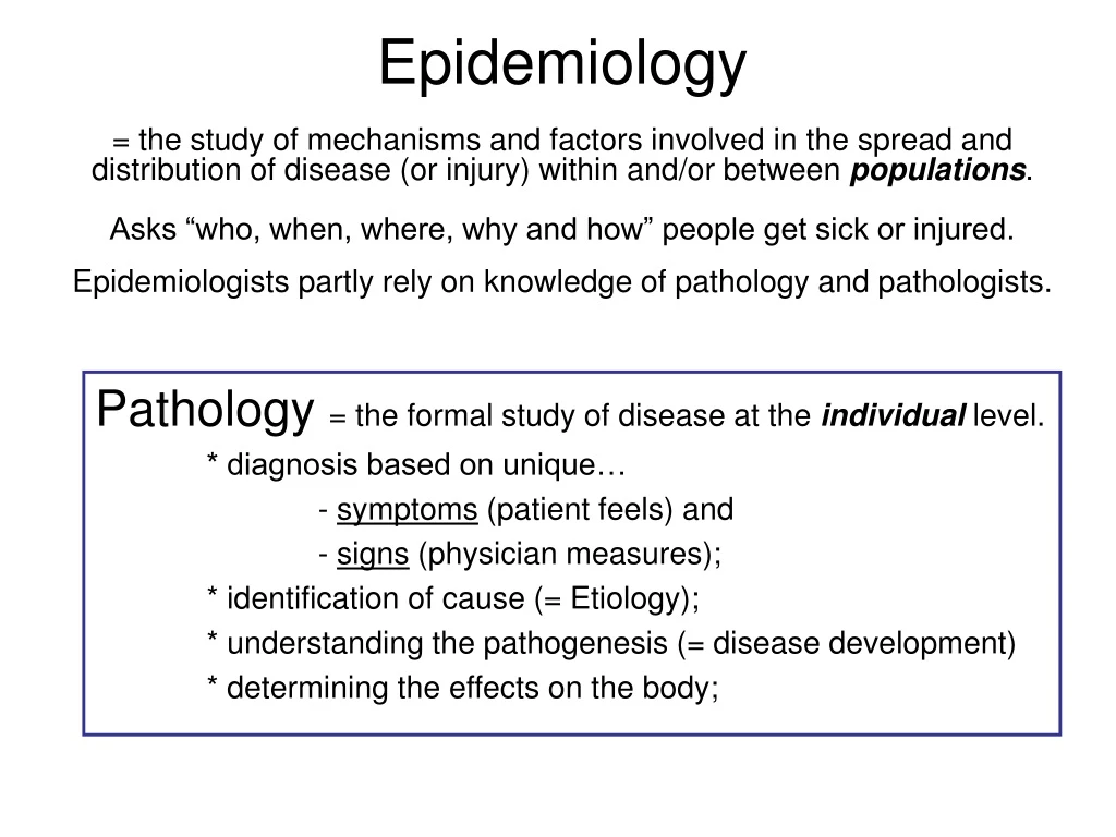 epidemiology the study of mechanisms and factors