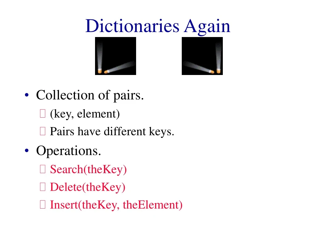 dictionaries again
