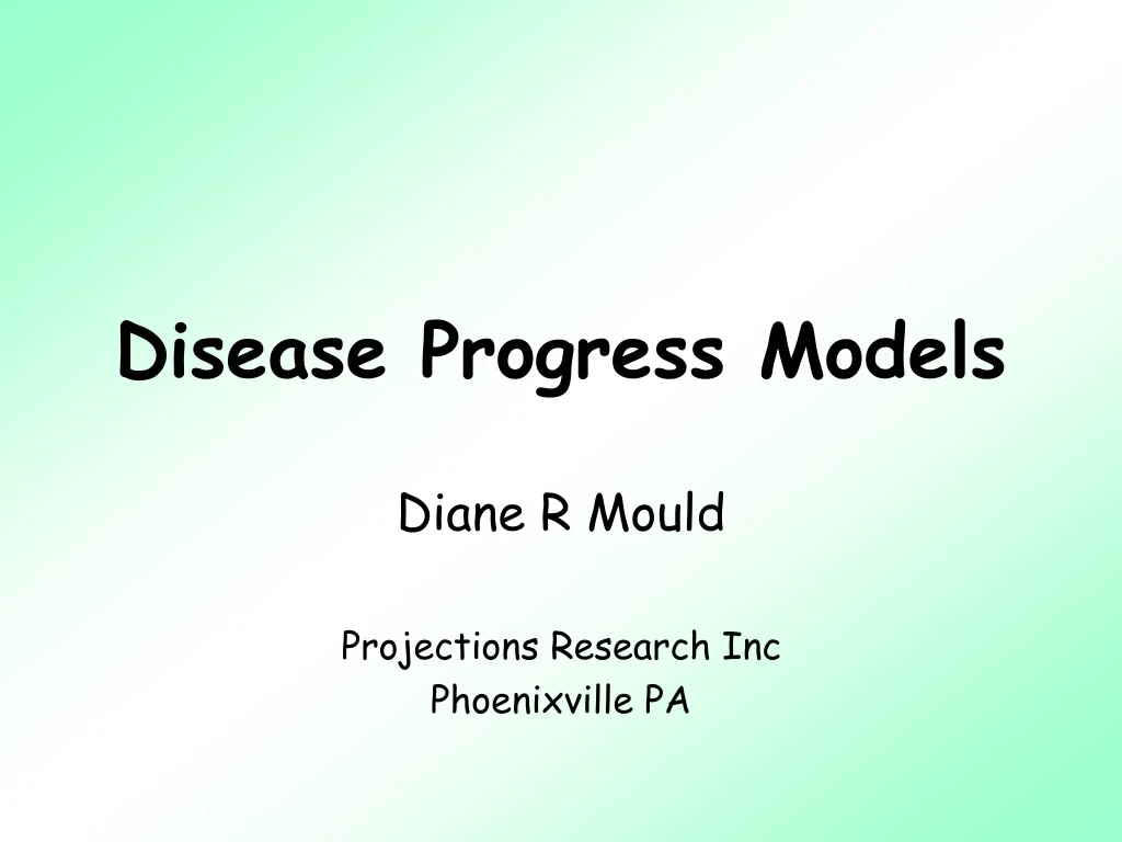 disease progress models